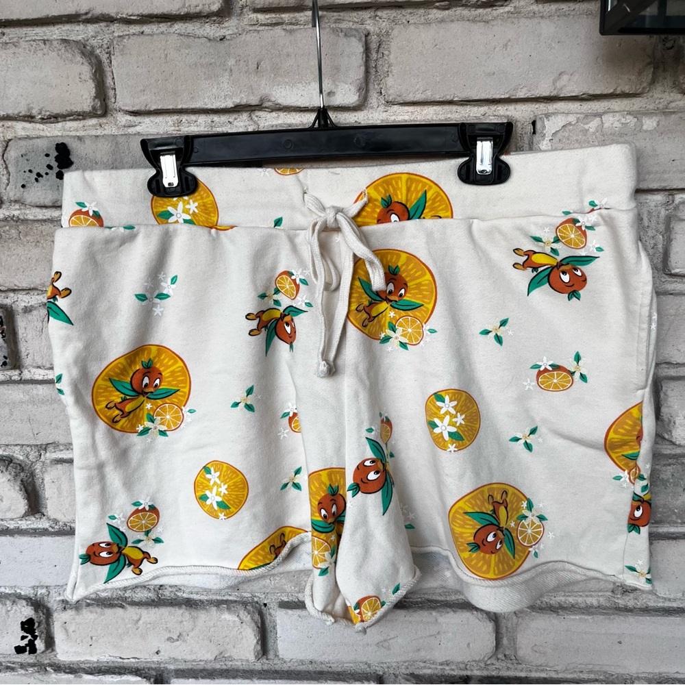 Disney Parks orange bird Cream Graphic Athletic Shorts